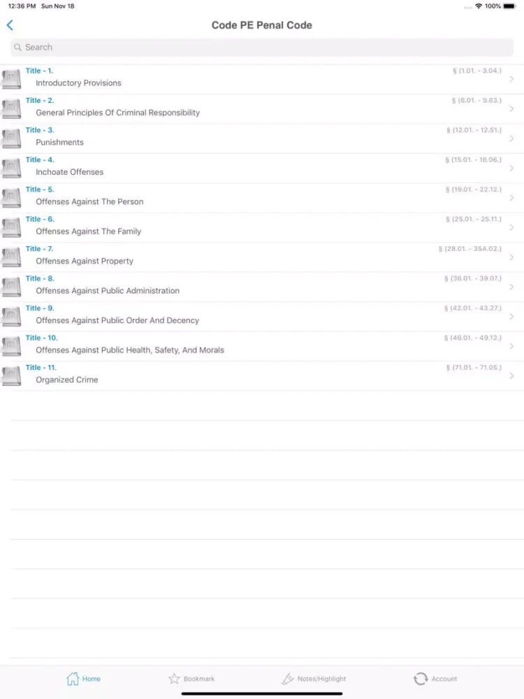 Captures d'écran de RI Rhode Island General Laws iPad 
