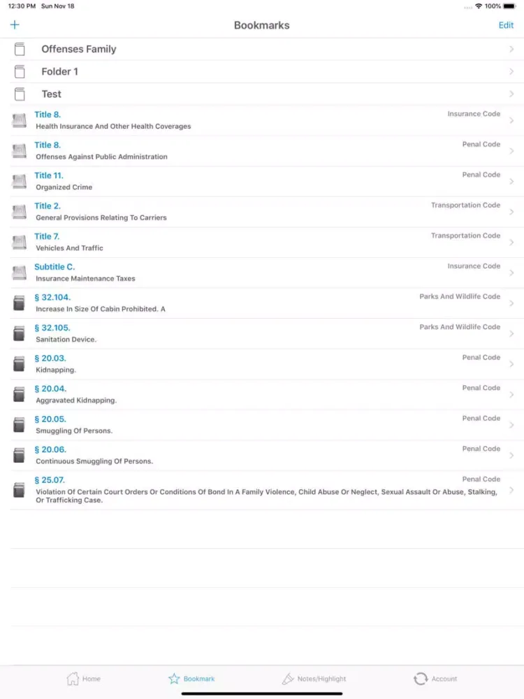 Captures d'écran de RI Rhode Island General Laws iPad 