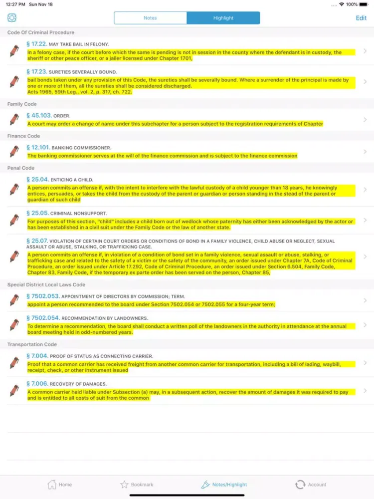 Captures d'écran de RI Rhode Island General Laws iPad 
