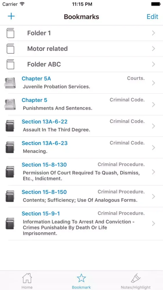 Captures d'écran de RI Rhode Island General Laws
