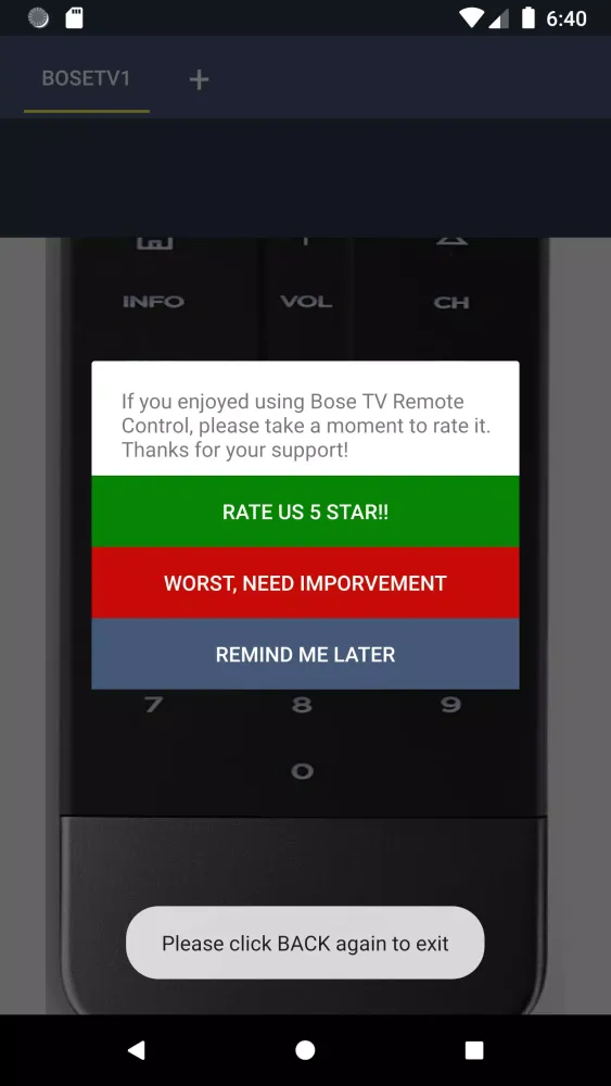 Screenshot di Bose TV Remote