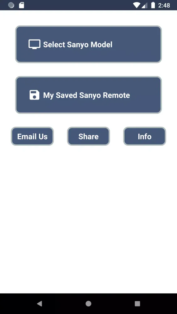 Remote Control For Sanyo TV Screenshots