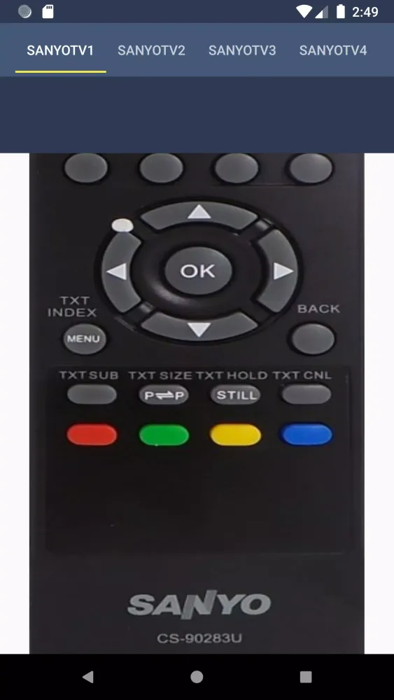 Remote Control For Sanyo TV Screenshots
