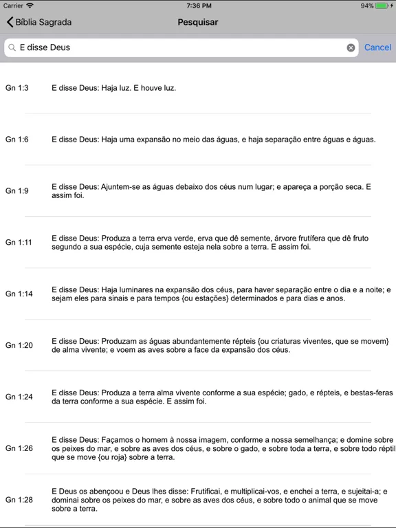 A Bíblia Sagrada iPad  Ekran Görüntüleri