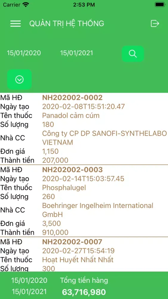 Captures d'écran de Nha thuoc TVS