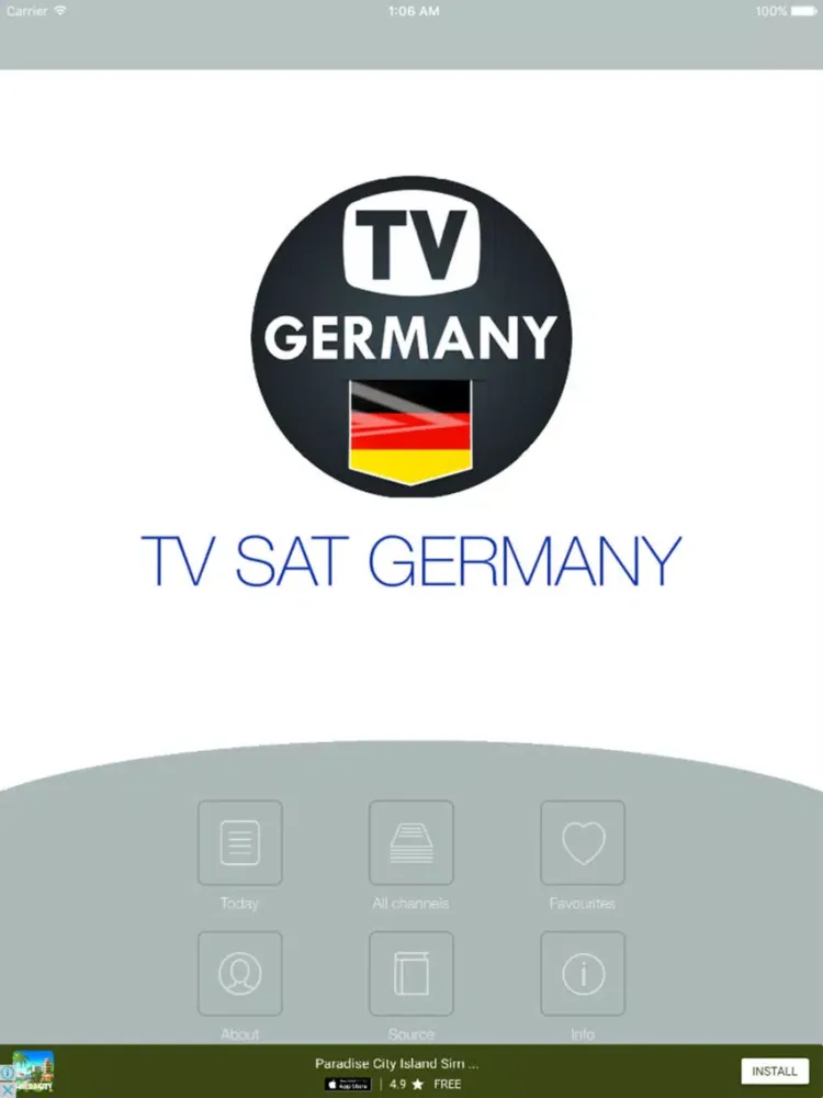 Capturas de pantalla de TV Germany Info 2017 iPad 