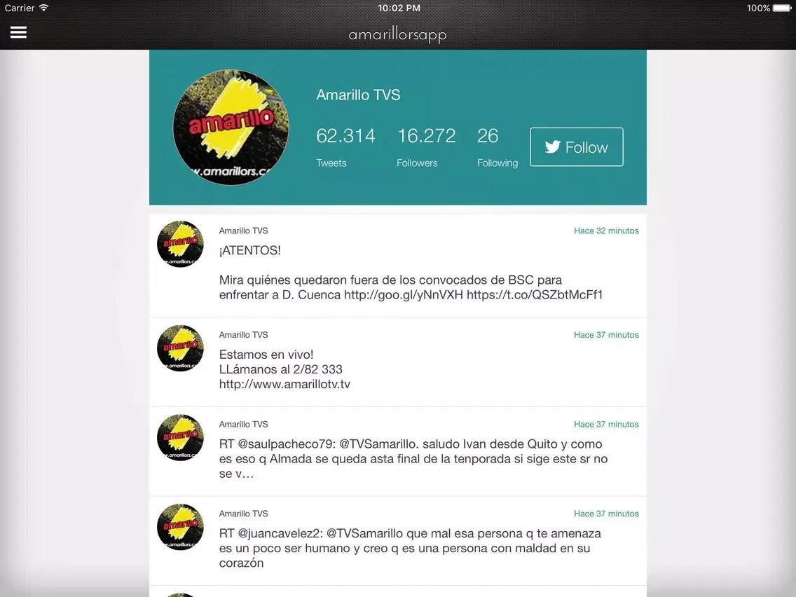 Zrzuty ekranu Amarillo TVS iPad 