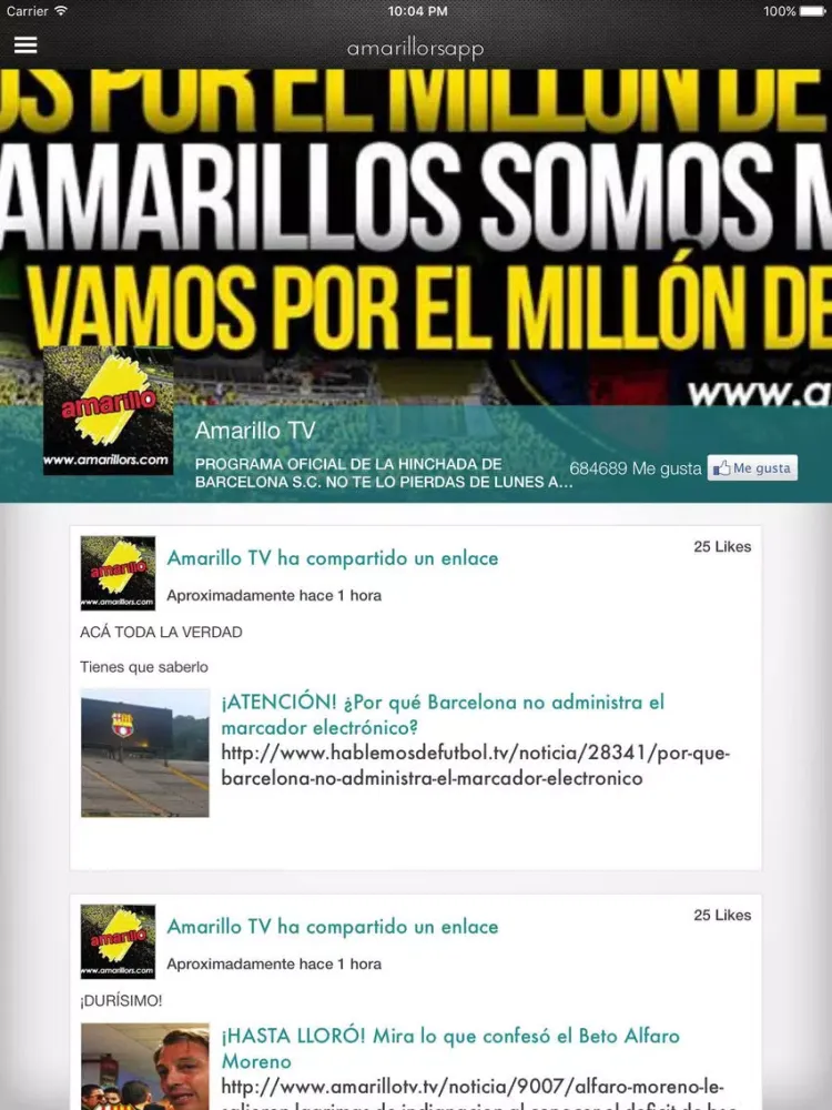 Zrzuty ekranu Amarillo TVS iPad 