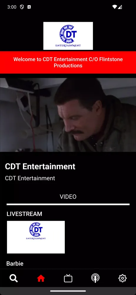 Capturas de tela do CDT Entertainment