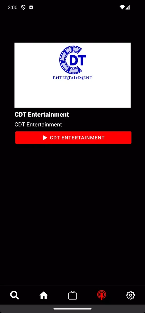 Capturas de tela do CDT Entertainment