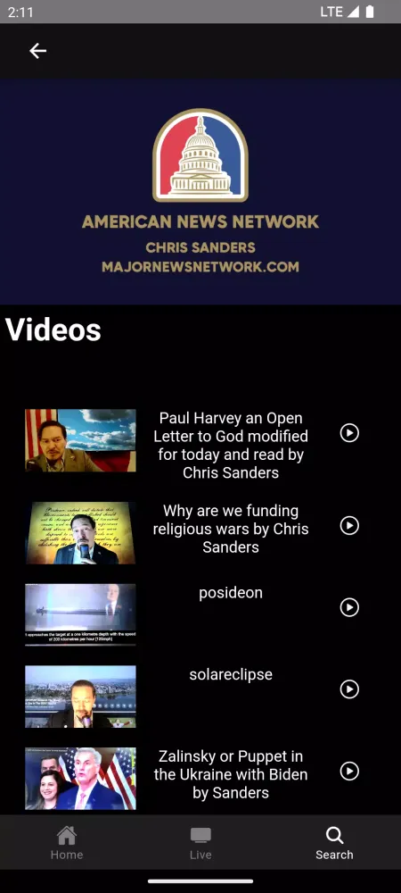 Major News Network سکرین شاٹس