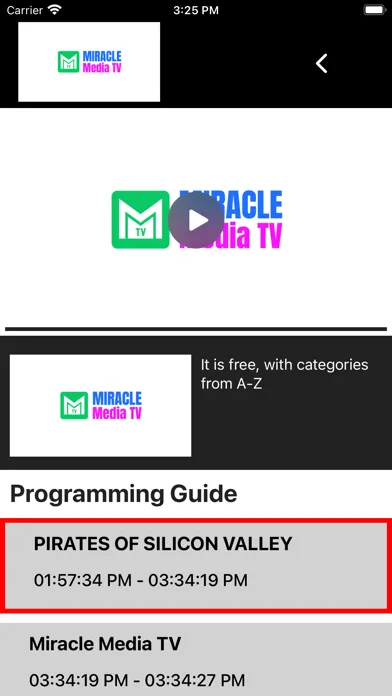 ภาพหน้าจอของ Miracle Media TV NETWORK