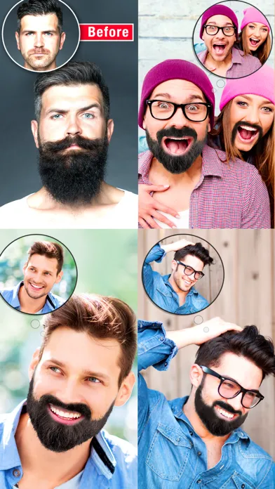 تصاویر Mooch - Beard & Mustache Photo Editor for Men Face