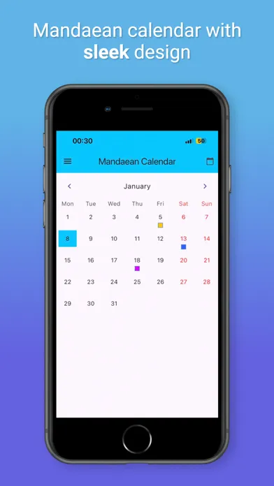 Mandaean Calendar স্ক্রিনশট