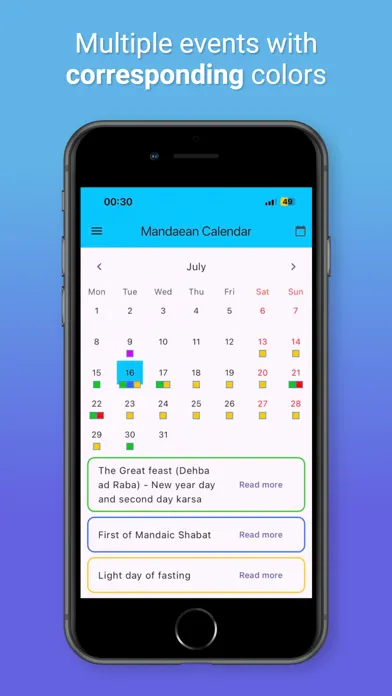 Mandaean Calendar স্ক্রিনশট