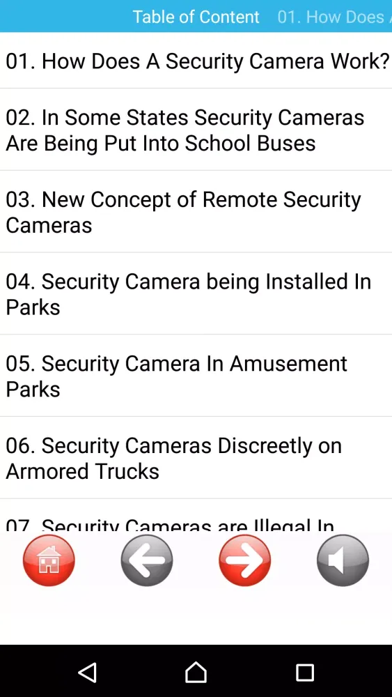 Security Cameras: Safety Info Screenshots
