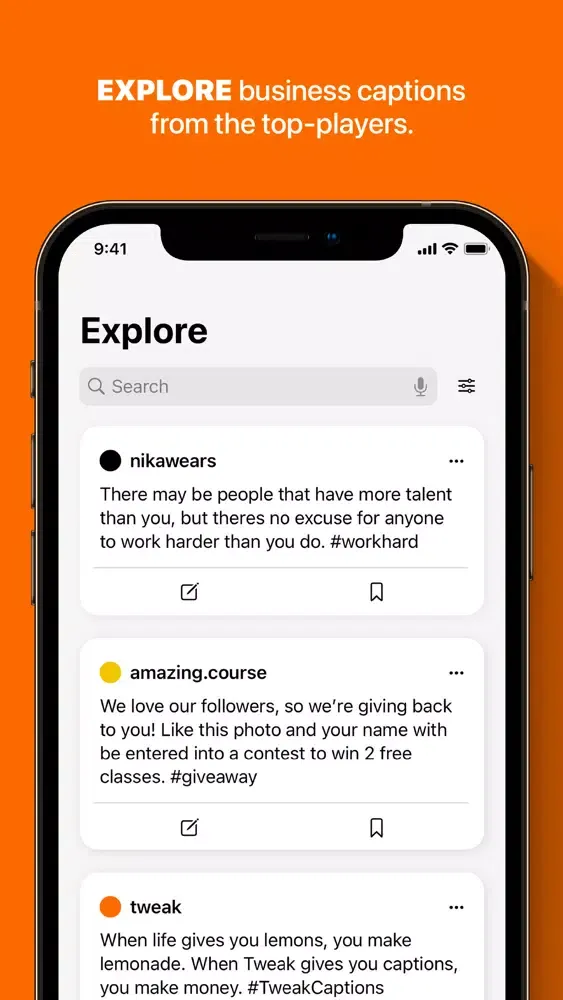 Скриншоты Tweak: Your Caption Buddy