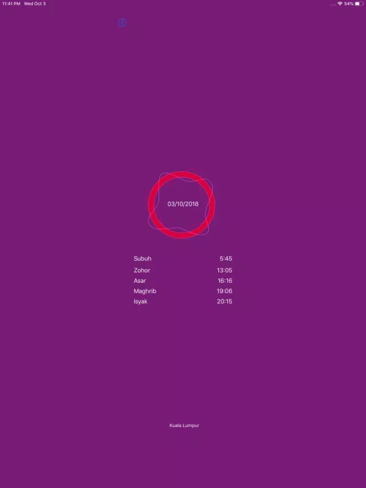 Waktu Solat iPad 应用截图