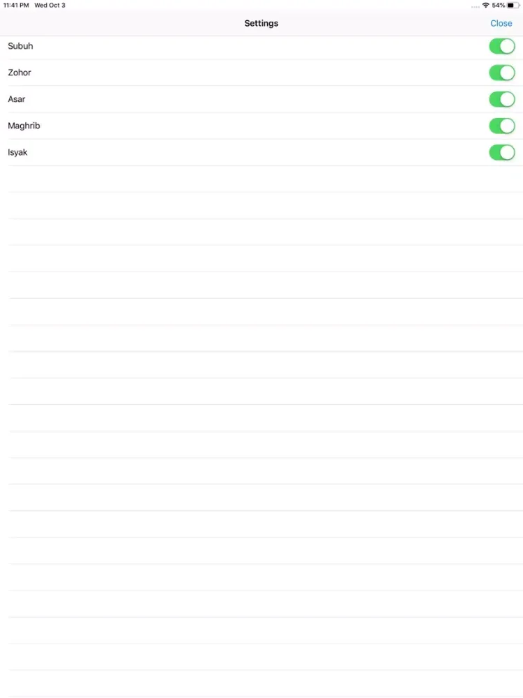 Waktu Solat iPad 应用截图