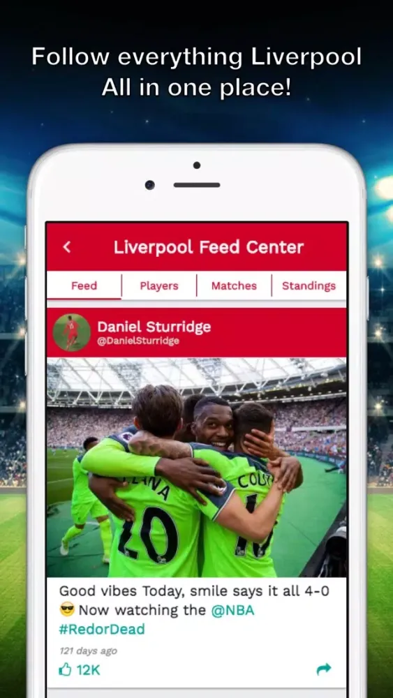 Скриншоты Feed Center for Liverpool LFC