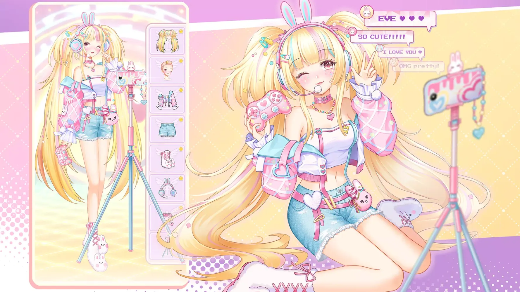 Tangkapan skrin Eve Shop: Dress Up Anime Game