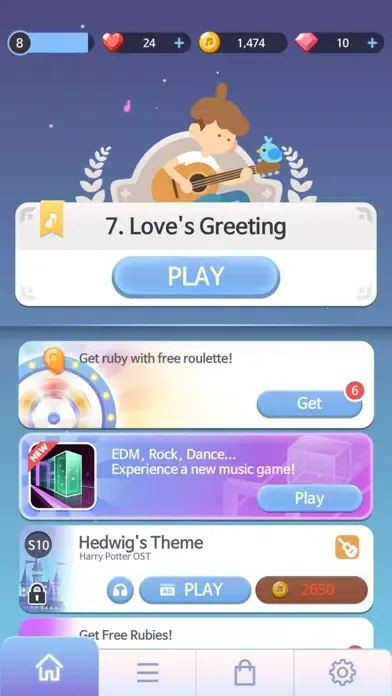 Capturas de pantalla de Healing Tiles P：Guitar & Piano