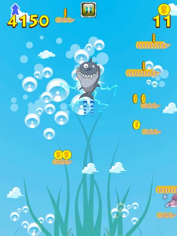 Ảnh chụp màn hình của A Shark Jump Free Game - Underwater Bubble Attack of the Submarines Adventure iPad 