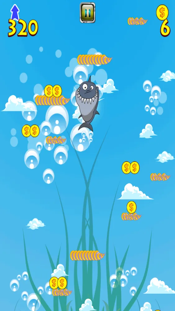 Ảnh chụp màn hình của A Shark Jump Free Game - Underwater Bubble Attack of the Submarines Adventure