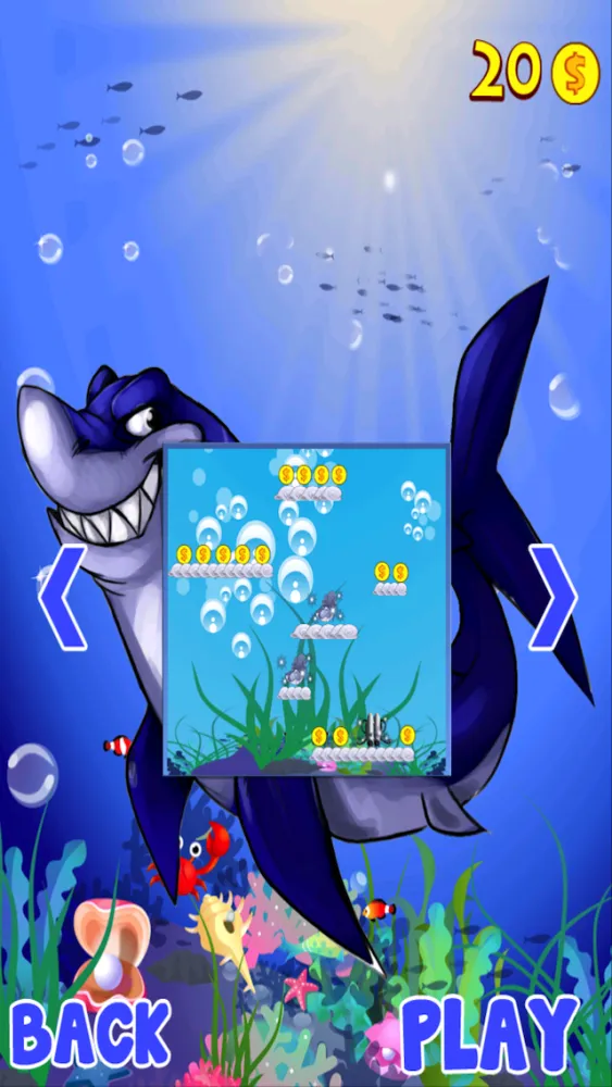 Ảnh chụp màn hình của A Shark Jump Free Game - Underwater Bubble Attack of the Submarines Adventure