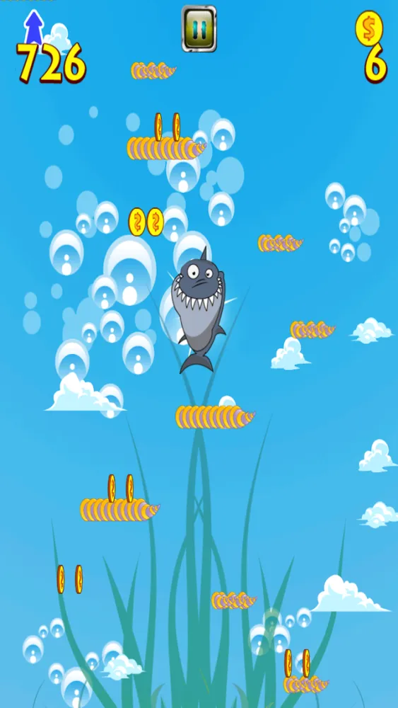 Ảnh chụp màn hình của A Shark Jump Free Game - Underwater Bubble Attack of the Submarines Adventure