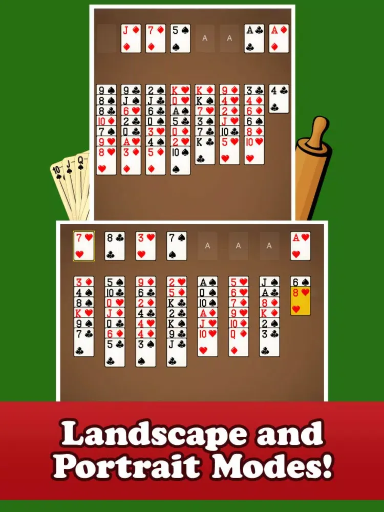 Bakers Game Solitaire Free Card Game Classic Solitare Solo iPad  Screenshots
