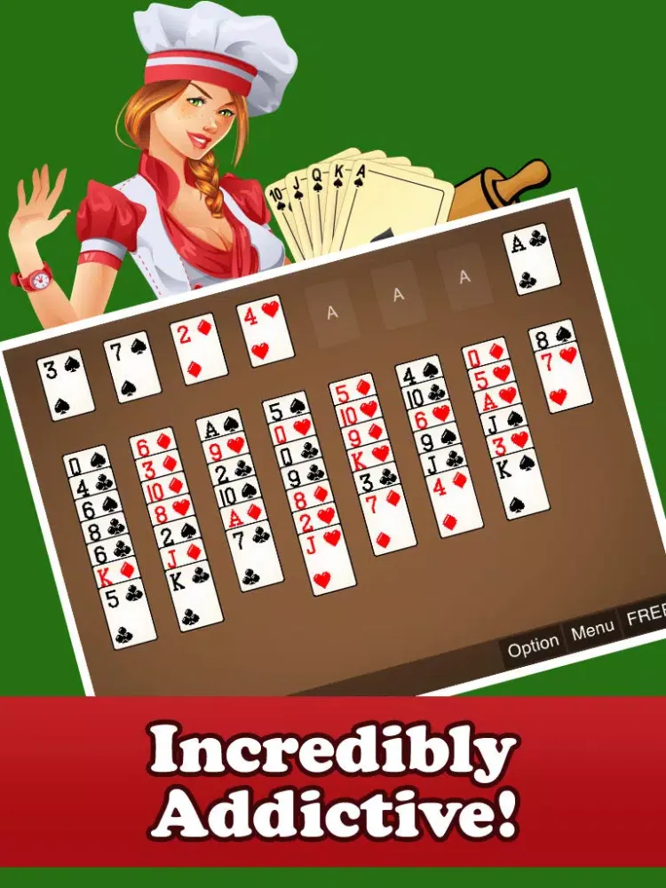 Bakers Game Solitaire Free Card Game Classic Solitare Solo iPad  Screenshots