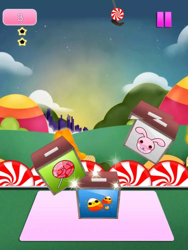 A Candy Crate Tower Stacking Free Game iPad  Screenshots