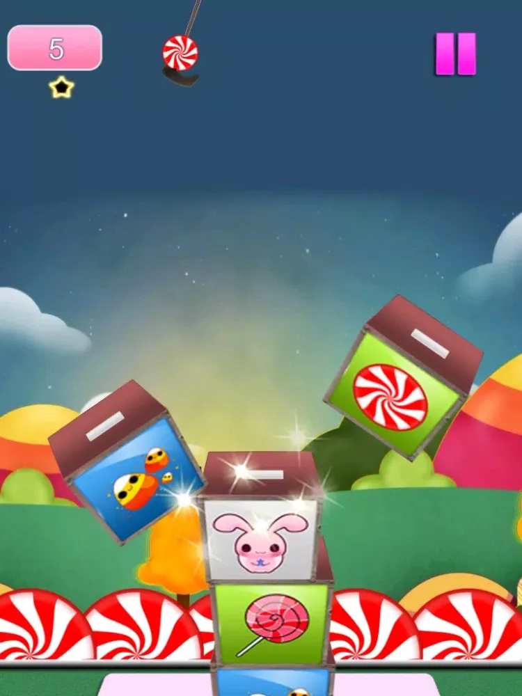 A Candy Crate Tower Stacking Free Game iPad  Screenshots