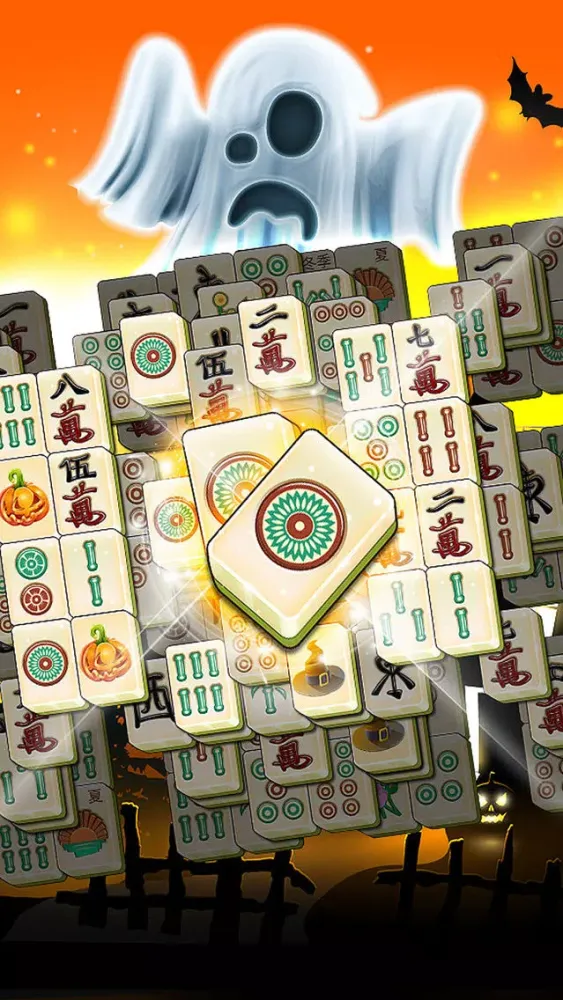 Halloween Mahjong Pro - Spooky Puzzle Deluxe Game سکرین شاٹس