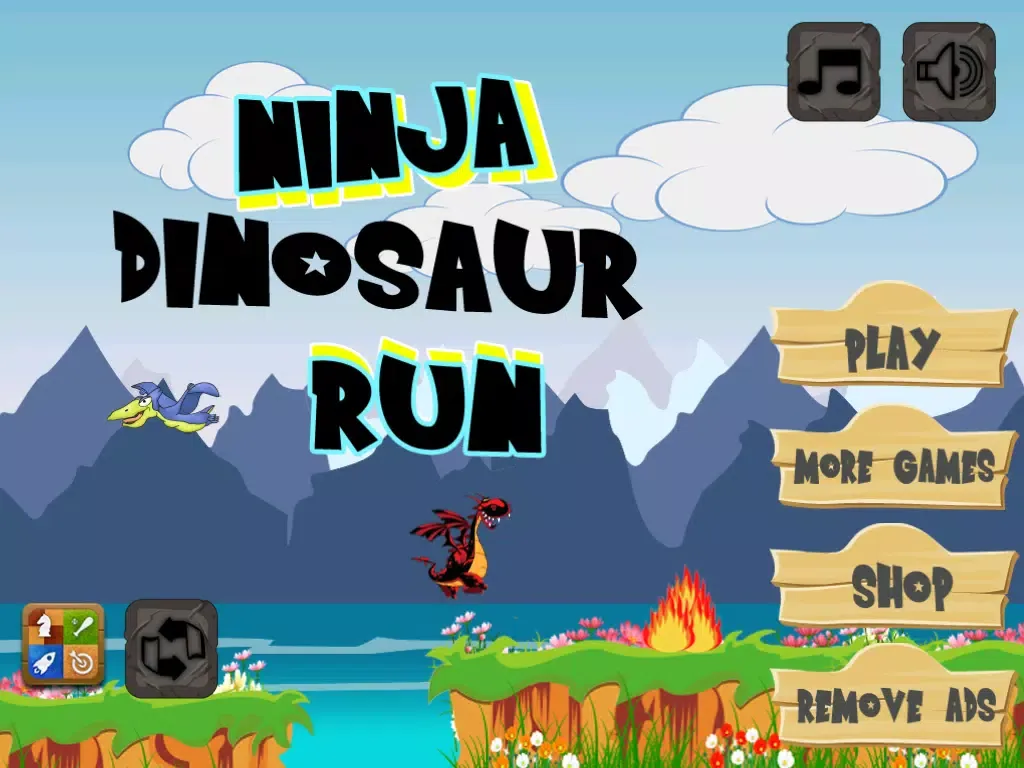 Ninja Dinosaur Dragon Run Free - Top Fun Easy Arcade Adventure Games for Casual Gamers iPad  Screenshots