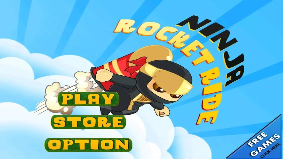 A Ninja Rocket Ride Running Jumping Flying Adventure スクリーンショット