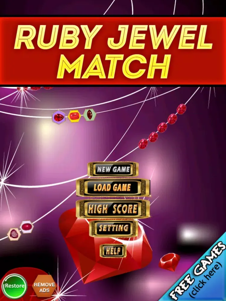 صور A Ruby Jewel Match : Free Gem 3 Matching Fun Brain Puzzle Games iPad 