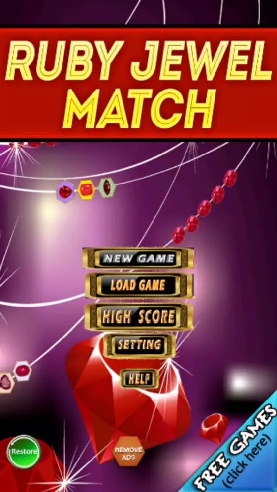 صور A Ruby Jewel Match : Free Gem 3 Matching Fun Brain Puzzle Games