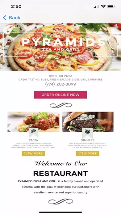 ภาพหน้าจอของ Pyramid Pizza and Grill