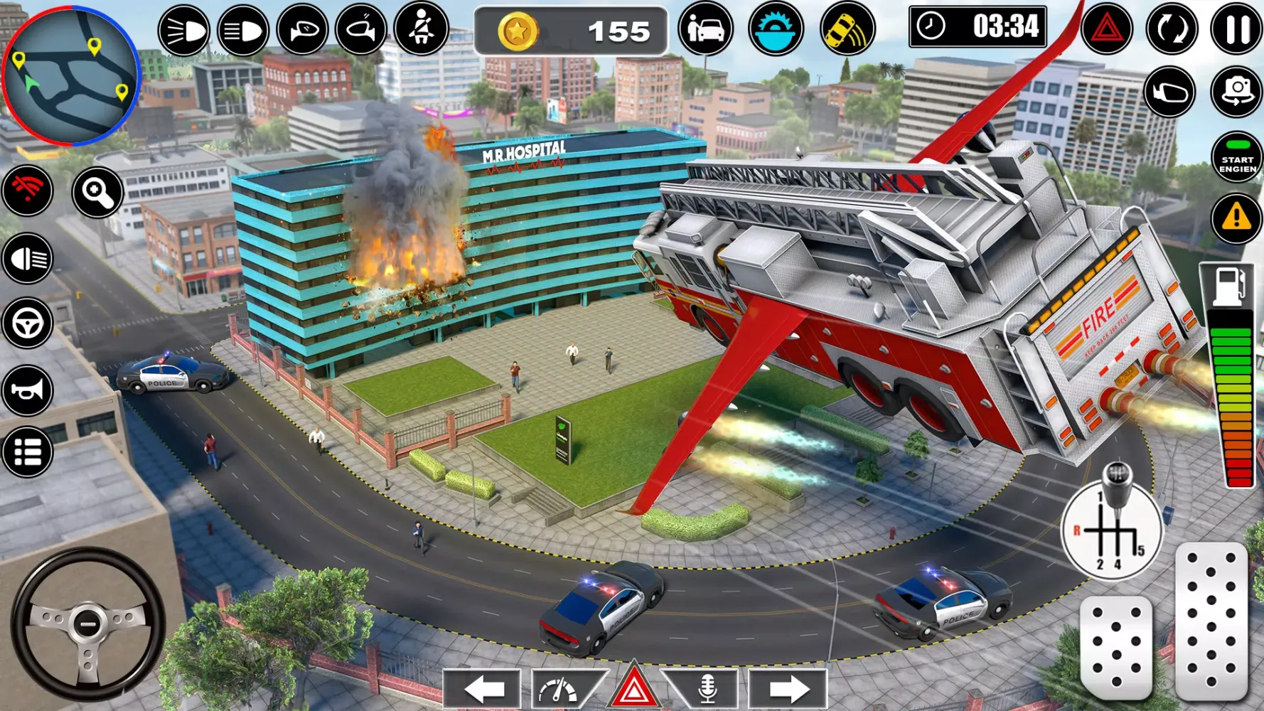 Flying Fire Truck Simulator スクリーンショット