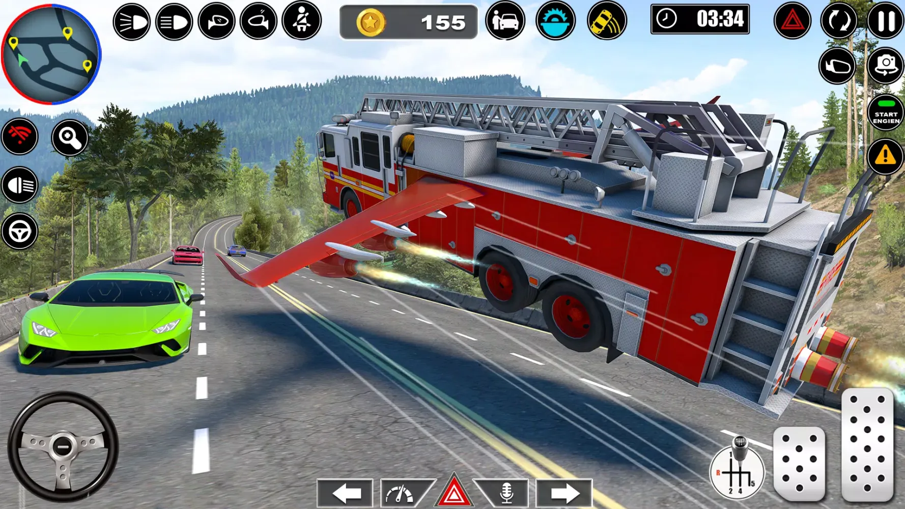 Flying Fire Truck Simulator スクリーンショット