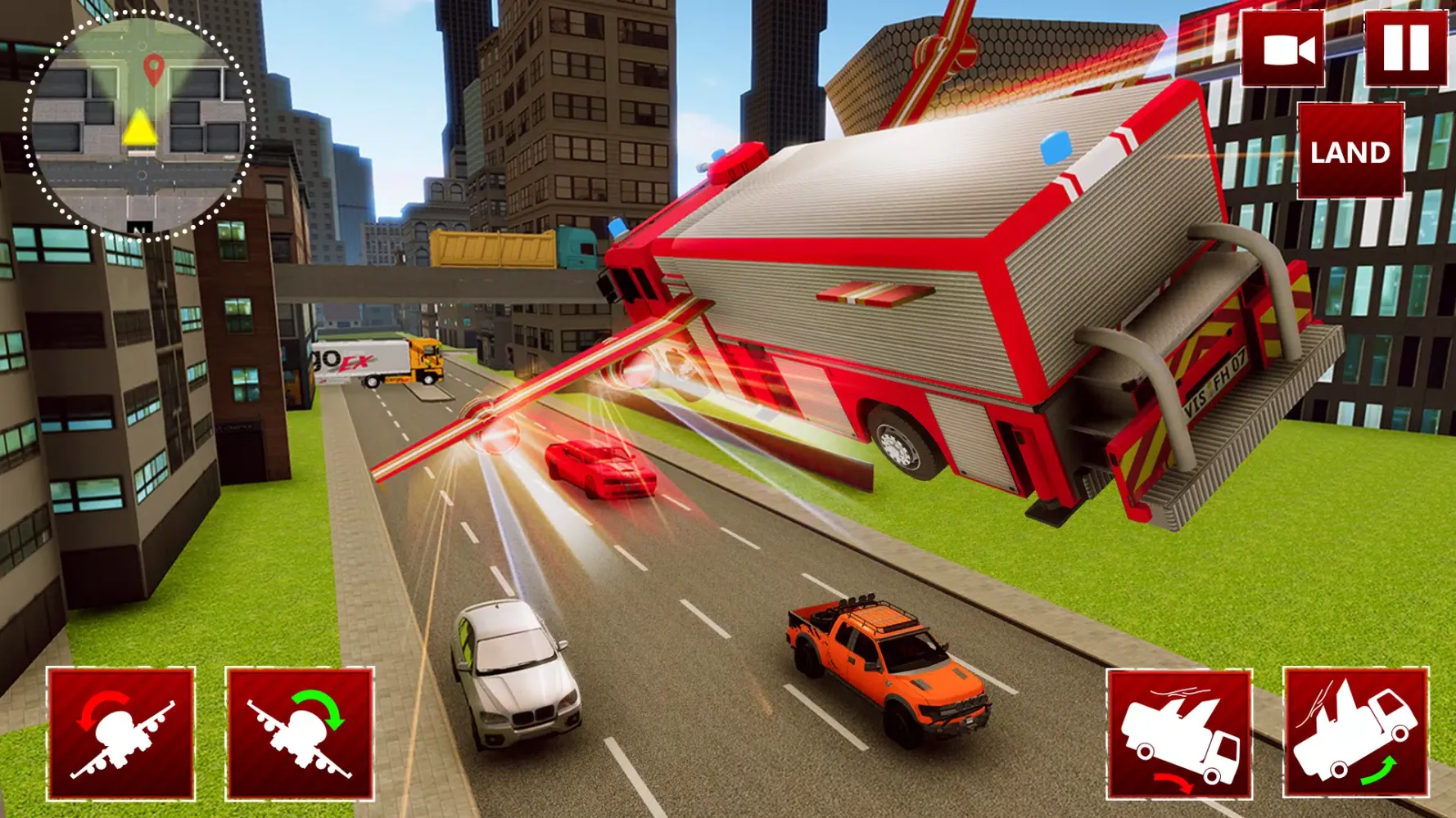 Flying Fire Truck Simulator スクリーンショット