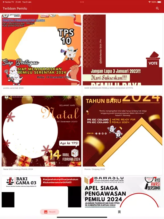 Twibbon Pemilu 2024 Terlengkap iPad 应用截图