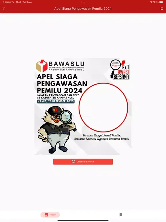 Twibbon Pemilu 2024 Terlengkap iPad 应用截图