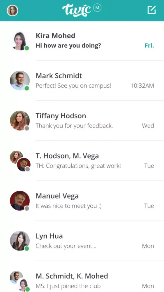 Capturas de pantalla de Twic Messenger