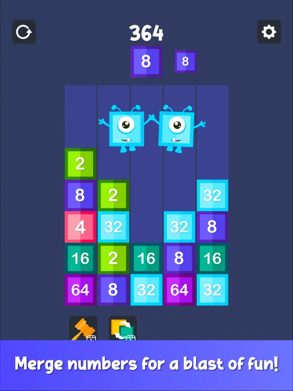 Drop & Merge Number Block Game iPad  سکرین شاٹس