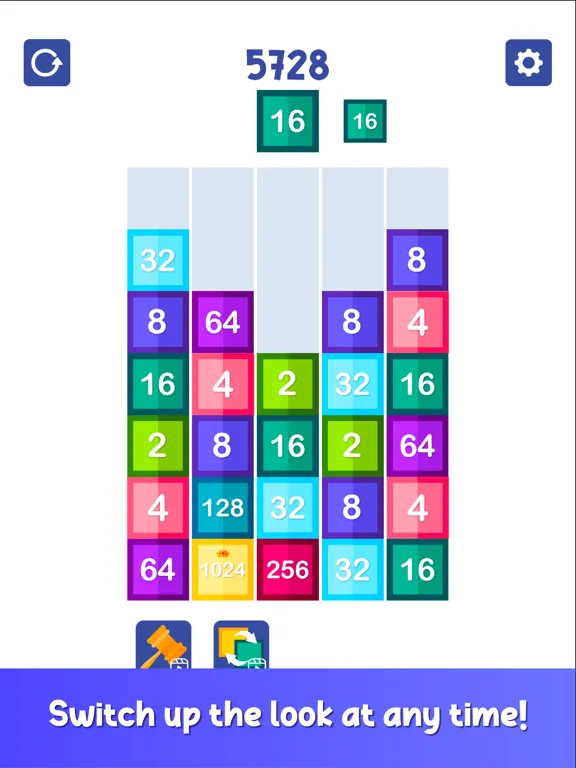 Drop & Merge Number Block Game iPad  سکرین شاٹس