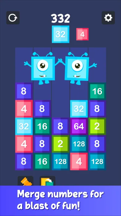 Drop & Merge Number Block Game سکرین شاٹس