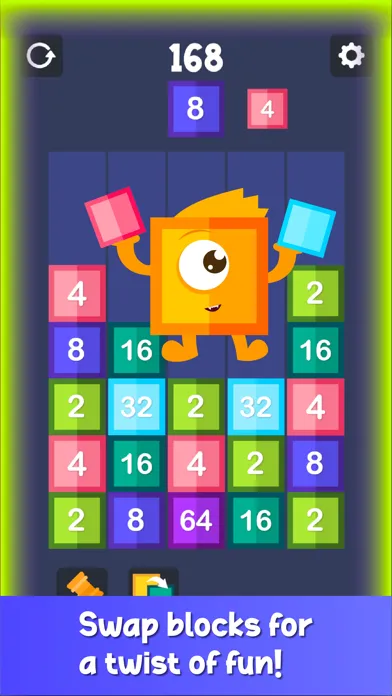 Drop & Merge Number Block Game سکرین شاٹس